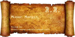Muser Margit névjegykártya